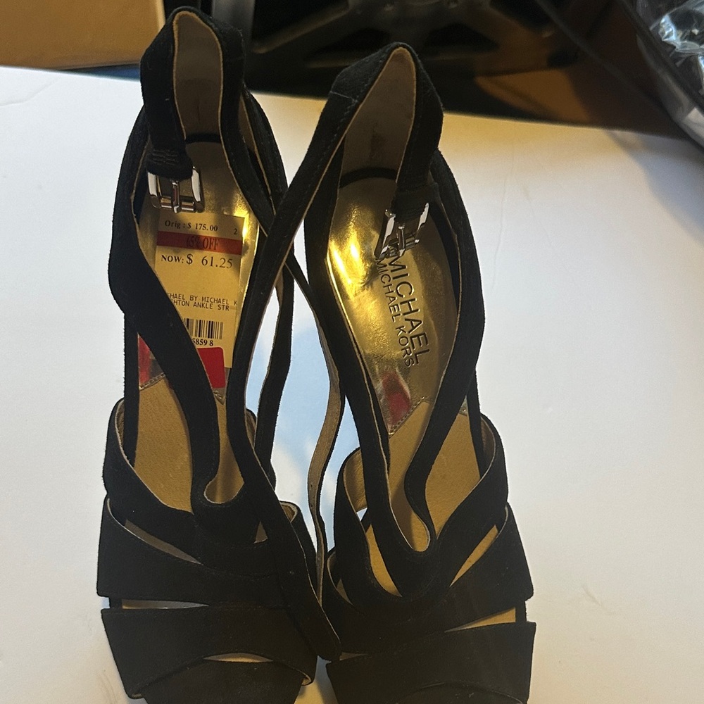 Michael Kors Black Strappy Heels